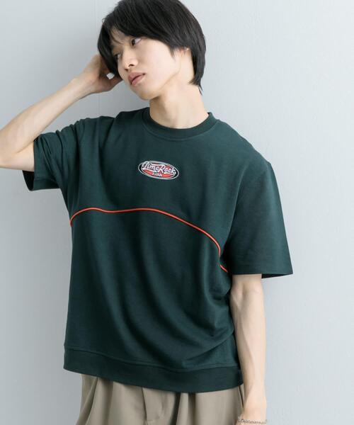 SENSE OF PLACE by URBAN RESEARCH(センスオブプレイスバイアーバンリサーチ)の「ブロックドデザインTシャツ(5分袖)(Tシャツ/カットソー・メンズ・ブルー/ブラック/グリーン・MEDIUM/LARGE)」の14枚目の写真