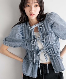 LOWRYS FARM | デニムシャーリングブラウス6S 116623(シャツ/ブラウス)