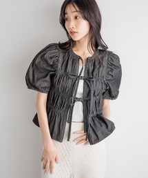 LOWRYS FARM | デニムシャーリングブラウス６Ｓ 116623(シャツ/ブラウス)