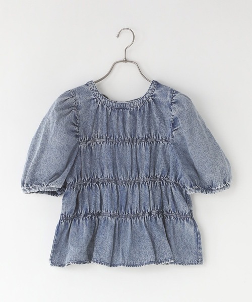 LOWRYS FARM（ローリーズファーム）の「デニムシャーリングブラウス６Ｓ 116623（シャツ/ブラウス・レディース・ブラック/ブルー・FREE）」の4枚目の写真