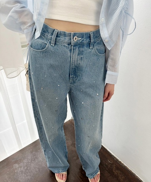 one after another NICE CLAUP（ワンアフターアナザーナイスクラップ）の「アソートワイドデニムパンツ【SMサイズ展開】（デニムパンツ・レディース・ライトブルー/ブルー/チャコールグレー/ピンク・SMALL/MEDIUM）」の18枚目の写真