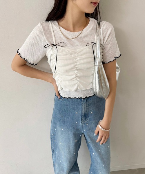 one after another NICE CLAUP（ワンアフターアナザーナイスクラップ）の「アソートワイドデニムパンツ【SMサイズ展開】（デニムパンツ・レディース・ライトブルー/ブルー/チャコールグレー/ピンク・SMALL/MEDIUM）」の22枚目の写真