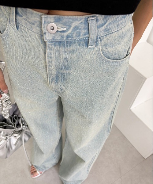 one after another NICE CLAUP（ワンアフターアナザーナイスクラップ）の「アソートワイドデニムパンツ【SMサイズ展開】（デニムパンツ・レディース・ライトブルー/ブルー/チャコールグレー/ピンク・SMALL/MEDIUM）」の11枚目の写真