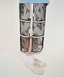 TINA：JOJUN | フラワーレース スリット入りスカート TINA：JOJUN(スカート)