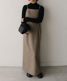 select MOCA by son | ツイードロングジャンパ―スカート(ワンピース)