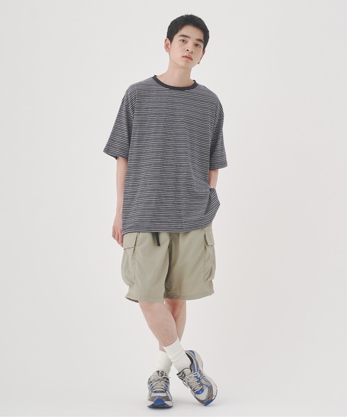 YOEL(ヨエル)の「YOEL - nylon cargo short pants / ナイロンカーゴショートパンツ(カーゴパンツ・メンズ・カーキ/ネイビー・LARGE/MEDIUM)」の4枚目の写真