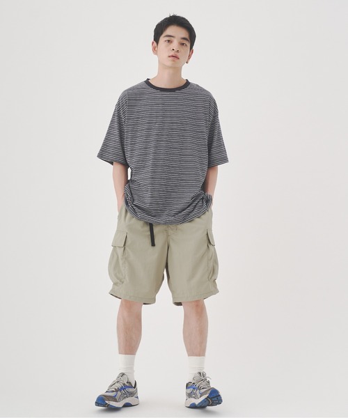YOEL(ヨエル)の「YOEL - nylon cargo short pants / ナイロンカーゴショートパンツ(カーゴパンツ・メンズ・カーキ/ネイビー・LARGE/MEDIUM)」の3枚目の写真