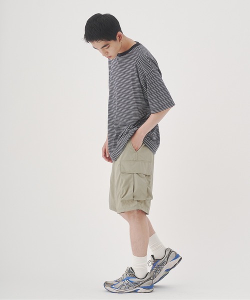 YOEL(ヨエル)の「YOEL - nylon cargo short pants / ナイロンカーゴショートパンツ(カーゴパンツ・メンズ・カーキ/ネイビー・LARGE/MEDIUM)」の7枚目の写真