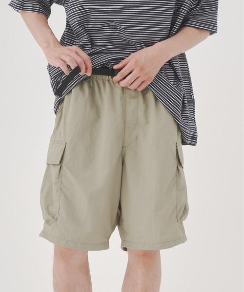YOEL(ヨエル)の「YOEL - nylon cargo short pants / ナイロンカーゴショートパンツ(カーゴパンツ・メンズ・カーキ/ネイビー・LARGE/MEDIUM)」の10枚目の写真