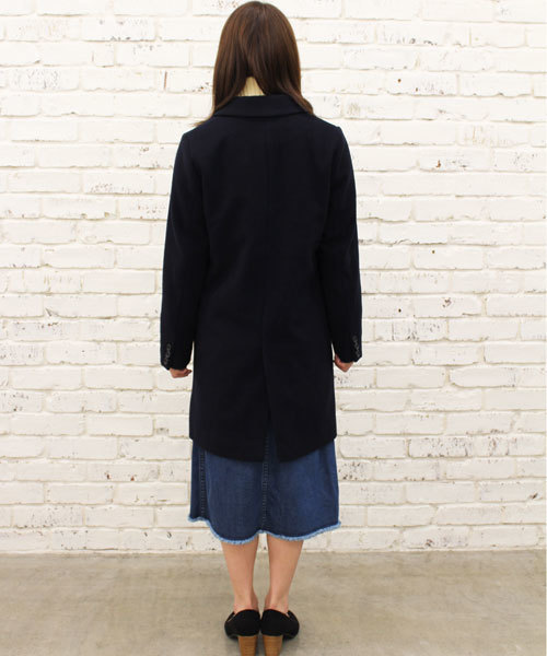 CIAOPANIC（チャオパニック）の「【Ciaopanic】　メルトンチェスターコート（チェスターコート・レディース・グレー/ネイビー/キャメル・FREE）」の4枚目の写真