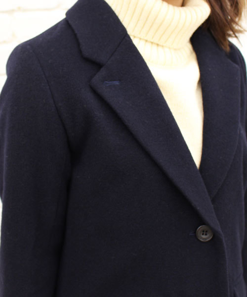 CIAOPANIC（チャオパニック）の「【Ciaopanic】　メルトンチェスターコート（チェスターコート・レディース・グレー/ネイビー/キャメル・FREE）」の5枚目の写真