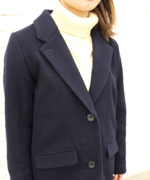 CIAOPANIC（チャオパニック）の「【Ciaopanic】　メルトンチェスターコート（チェスターコート・レディース・グレー/ネイビー/キャメル・FREE）」の6枚目の写真