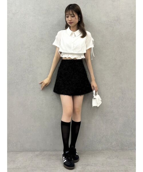 dazzlin(ダズリン)の「リボンスリーブショートシャツ(シャツ/ブラウス・レディース・ピンク/ブラック/オフホワイト/その他1・FREE)」の8枚目の写真