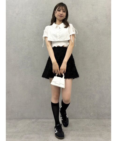 dazzlin(ダズリン)の「リボンスリーブショートシャツ(シャツ/ブラウス・レディース・ピンク/ブラック/オフホワイト/その他1・FREE)」の11枚目の写真