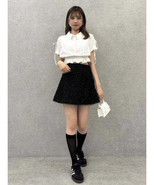 dazzlin(ダズリン)の「リボンスリーブショートシャツ(シャツ/ブラウス・レディース・ピンク/ブラック/オフホワイト/その他1・FREE)」の12枚目の写真