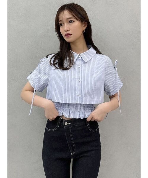 dazzlin(ダズリン)の「リボンスリーブショートシャツ(シャツ/ブラウス・レディース・ピンク/ブラック/オフホワイト/その他1・FREE)」の15枚目の写真