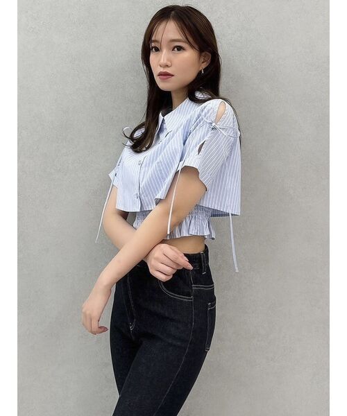 dazzlin(ダズリン)の「リボンスリーブショートシャツ(シャツ/ブラウス・レディース・ピンク/ブラック/オフホワイト/その他1・FREE)」の16枚目の写真