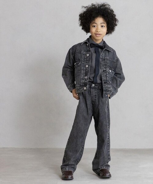 こども ビームス（コドモビームス）の「ARCH&LINE / OG デニム クルー パンツ 2024（100～145cm）（デニムパンツ・キッズ・ブラック/ブルー・M(115-125)/S(100-110)/L(125-135)）」の3枚目の写真