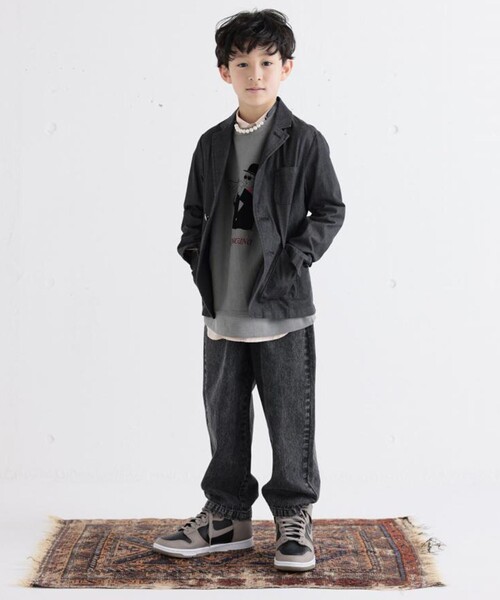 こども ビームス（コドモビームス）の「ARCH&LINE / OG デニム クルー パンツ 2024（100～145cm）（デニムパンツ・キッズ・ブラック/ブルー・M(115-125)/S(100-110)/L(125-135)）」の5枚目の写真