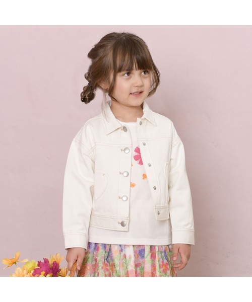 【セール】ハートポケットデニムジャケット(110～160)（デニムジャケット）｜KP（ケーピー）
