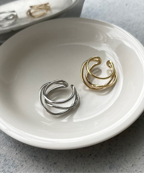 cheriella（シェリエラ）の「【cheriella】3連クロスラインリング TRIPLE CROSS LINE RING（リング・レディース・シルバー/ゴールド・FREE）」の10枚目の写真