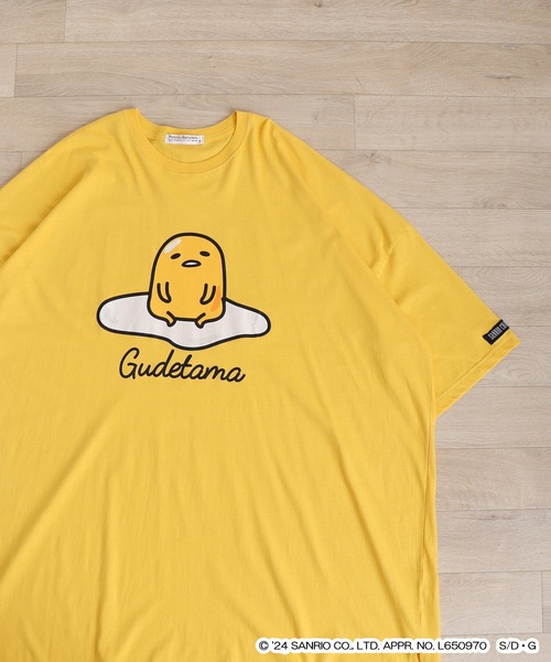 sanrio(サンリオ)の「sanrio ぐでたま キングビッグTシャツ(Tシャツ/カットソー・レディース・レモンイエロー・FREE)」の1枚目の写真