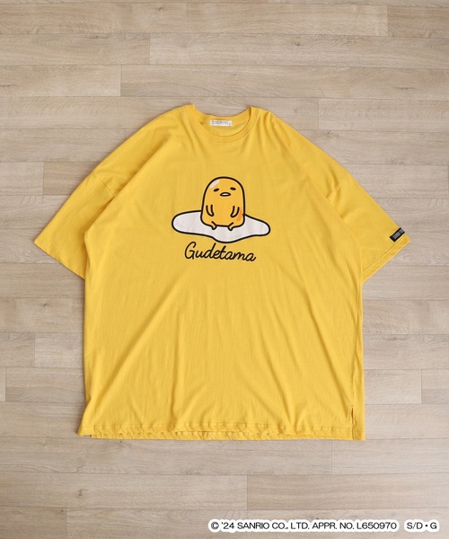sanrio(サンリオ)の「sanrio ぐでたま キングビッグTシャツ(Tシャツ/カットソー・レディース・レモンイエロー・FREE)」の2枚目の写真