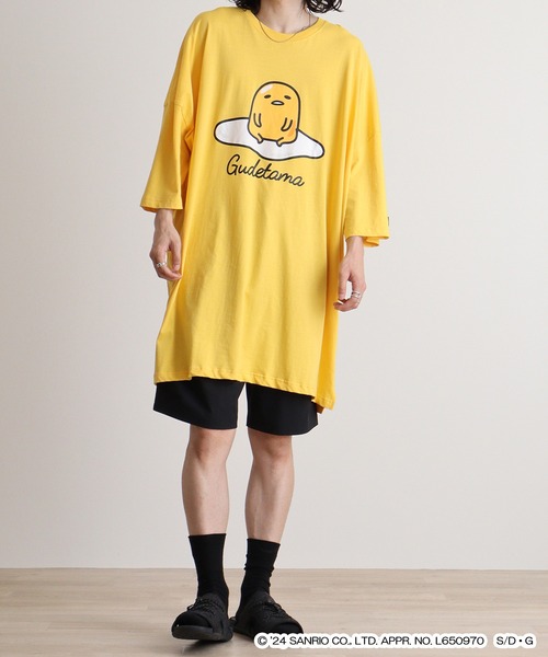 sanrio(サンリオ)の「sanrio ぐでたま キングビッグTシャツ(Tシャツ/カットソー・レディース・レモンイエロー・FREE)」の12枚目の写真