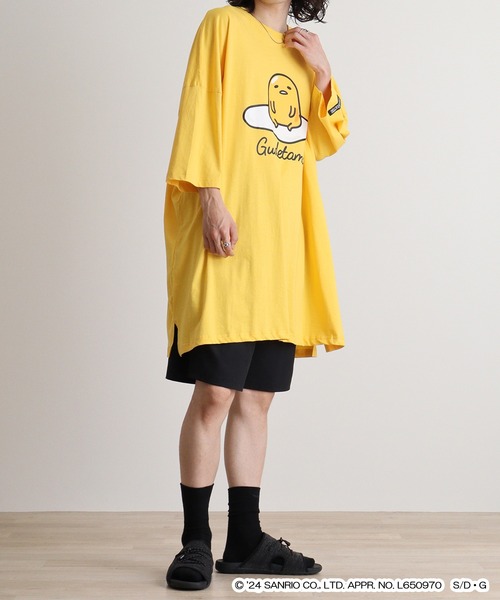 sanrio(サンリオ)の「sanrio ぐでたま キングビッグTシャツ(Tシャツ/カットソー・レディース・レモンイエロー・FREE)」の15枚目の写真