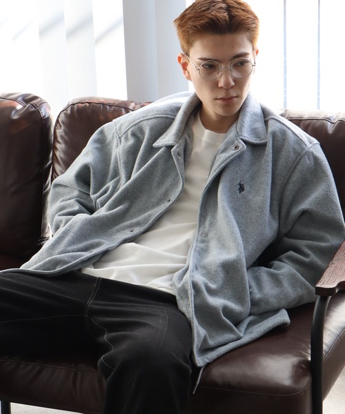 U.S. POLO ASSN.(ユーエスポロアッスン)の「【U.S. POLO ASSN./ユーエスポロアッスン】フリース コーチジャケット(ブルゾン・メンズ・ネイビー/ブラック/ライトグレー/ベージュ・M/L/LL)」の2枚目の写真