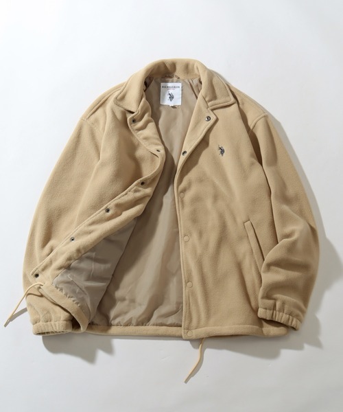 U.S. POLO ASSN.(ユーエスポロアッスン)の「【U.S. POLO ASSN./ユーエスポロアッスン】フリース コーチジャケット(ブルゾン・メンズ・ネイビー/ブラック/ライトグレー/ベージュ・M/L/LL)」の7枚目の写真
