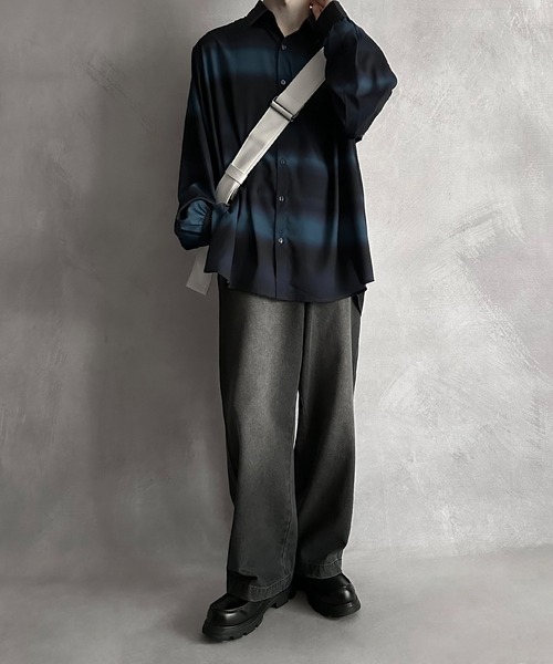 SERACE】Loose silhouette gradation balloon sleeve shirt