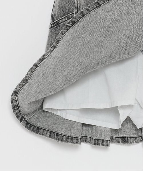 LOVETOXIC(ラブトキシック)の「【LTXC】デニムプリーツスカパン(スカート・キッズ・ブルー/グレー・S/M/L)」の9枚目の写真