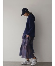 シャイニーティアードスカート