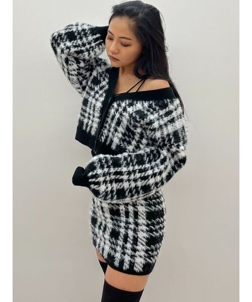 GYDA(ジェイダ)の「【SETUP着用可】シャギーCHECK PATTERN MIXニットスカートライクショートパンツ(スカート・レディース・ベージュ/アイボリー/ブラック・FREE)」の22枚目の写真