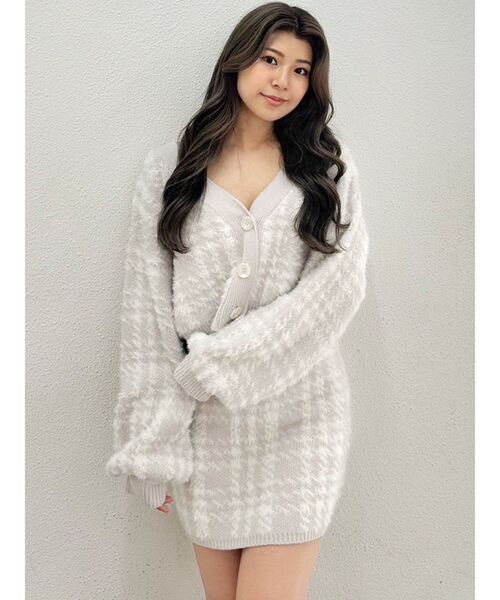 GYDA(ジェイダ)の「【SETUP着用可】シャギーCHECK PATTERN MIXニットスカートライクショートパンツ(スカート・レディース・ベージュ/アイボリー/ブラック・FREE)」の17枚目の写真