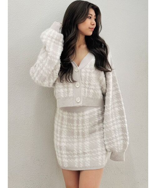 GYDA(ジェイダ)の「【SETUP着用可】シャギーCHECK PATTERN MIXニットスカートライクショートパンツ(スカート・レディース・ベージュ/アイボリー/ブラック・FREE)」の16枚目の写真