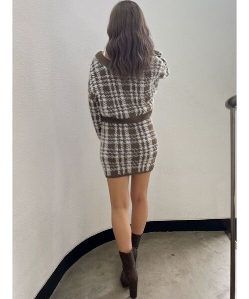 GYDA（ジェイダ）の「【SETUP着用可】シャギーCHECK PATTERN MIXニットスカートライクショートパンツ（スカート・レディース・ベージュ/アイボリー/ブラック・FREE）」の11枚目の写真