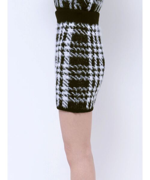 GYDA（ジェイダ）の「【SETUP着用可】シャギーCHECK PATTERN MIXニットスカートライクショートパンツ（スカート・レディース・ベージュ/アイボリー/ブラック・FREE）」の13枚目の写真