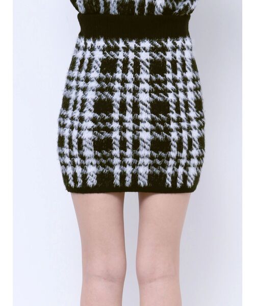 GYDA（ジェイダ）の「【SETUP着用可】シャギーCHECK PATTERN MIXニットスカートライクショートパンツ（スカート・レディース・ベージュ/アイボリー/ブラック・FREE）」の14枚目の写真