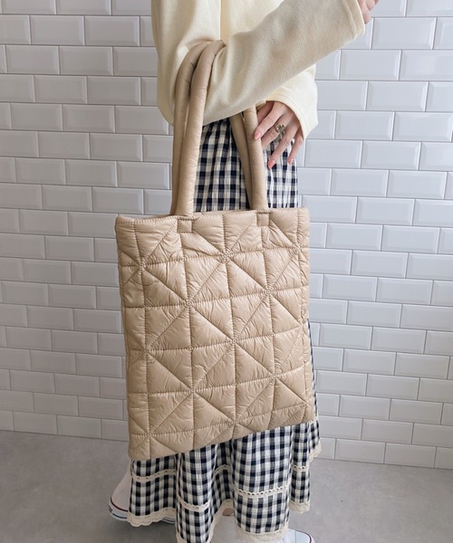 Russet キルティングトートバッグ ベージュ 2024AW】キルティングトートバッグ(SF-238) | ラシット(russet