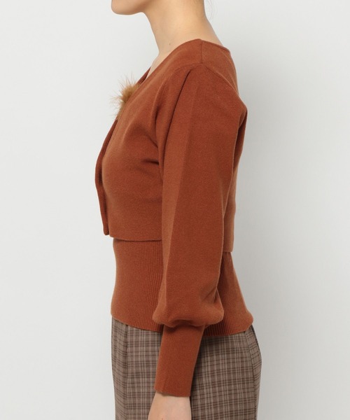 mysty woman（ミスティウーマン）の「エコファータンクカーデSET　149824（アンサンブル・レディース・ライトグレー/オレンジ/ブラック・FREE）」の9枚目の写真