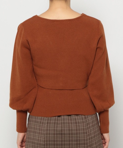 mysty woman（ミスティウーマン）の「エコファータンクカーデSET　149824（アンサンブル・レディース・ライトグレー/オレンジ/ブラック・FREE）」の10枚目の写真