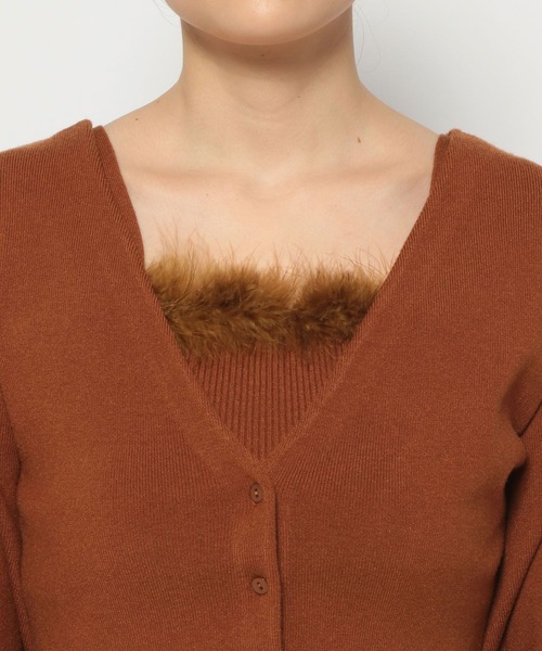 mysty woman（ミスティウーマン）の「エコファータンクカーデSET　149824（アンサンブル・レディース・ライトグレー/オレンジ/ブラック・FREE）」の11枚目の写真