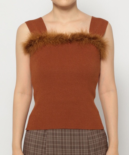 mysty woman（ミスティウーマン）の「エコファータンクカーデSET　149824（アンサンブル・レディース・ライトグレー/オレンジ/ブラック・FREE）」の15枚目の写真