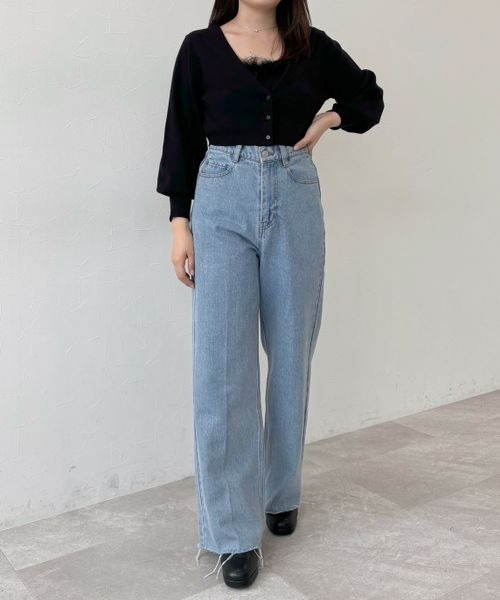 mysty woman（ミスティウーマン）の「エコファータンクカーデSET　149824（アンサンブル・レディース・ライトグレー/オレンジ/ブラック・FREE）」の21枚目の写真