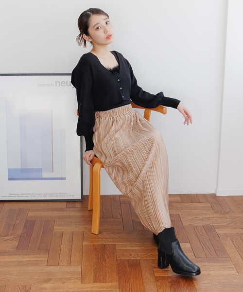 mysty woman（ミスティウーマン）の「エコファータンクカーデSET　149824（アンサンブル・レディース・ライトグレー/オレンジ/ブラック・FREE）」の22枚目の写真