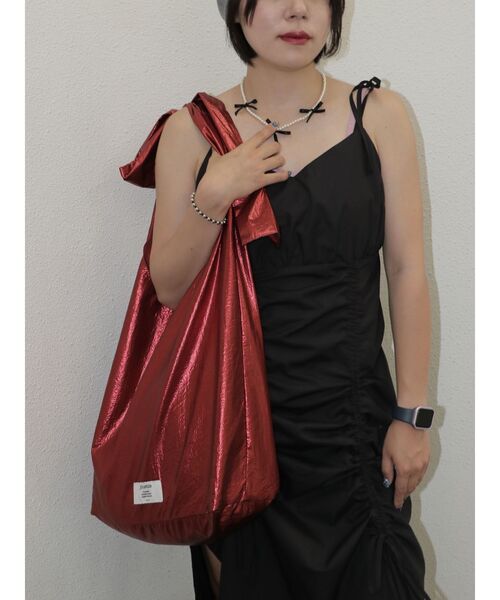 jouetie（ジュエティ）の「リボントートBag（トートバッグ・レディース・ブルー/オレンジ/イエロー/パープル/ピンク/グリーン/レッド・FREE）」の7枚目の写真