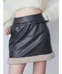 EMODA | フェイクレザーボアスカート(スカート)
