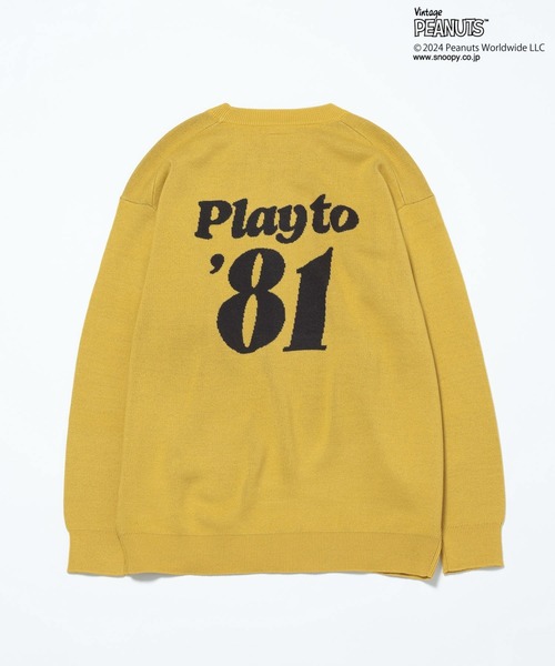 PEANUTS(ピーナッツ)の「【SNOOPY&FRIENDS meets BAYFLOW】ピーナッツニットプルオーバー(ニット/セーター・メンズ・ネイビー/イエロー/ブラック/ホワイト系/ベージュ/ブラック系/ブルー/グリーン/レッド/ホワイト・MEDIUM/LARGE)」の17枚目の写真
